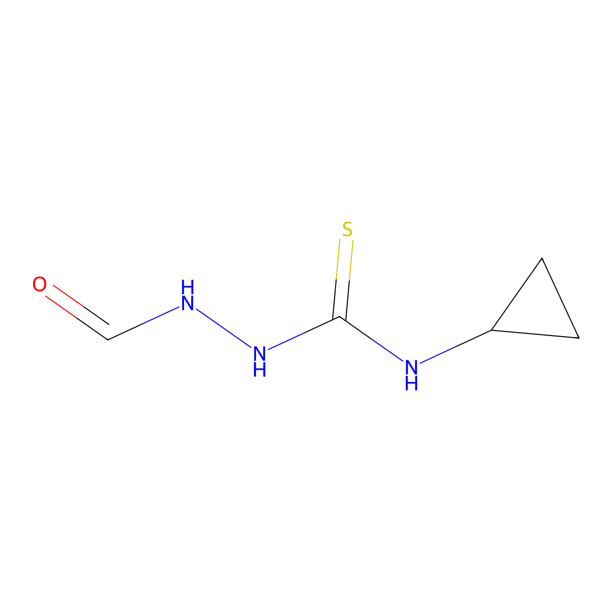N-cyclopropyl-2-formylhydrazine-1-carbothioamide molecular structure, CAS 667437-62-9