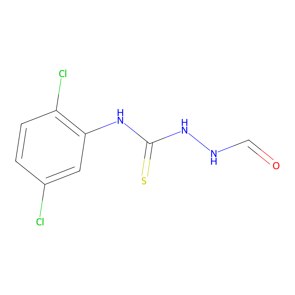 N-(2,5-dichlorophenyl)-2-formylhydrazinecarbothioamide molecular structure, CAS 667437-63-0