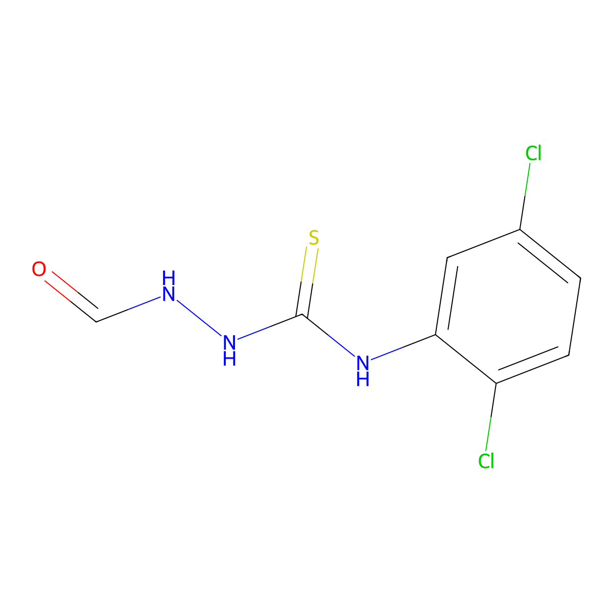 N-(2,5-dichlorophenyl)-2-formylhydrazinecarbothioamide molecular structure, CAS 667437-63-0