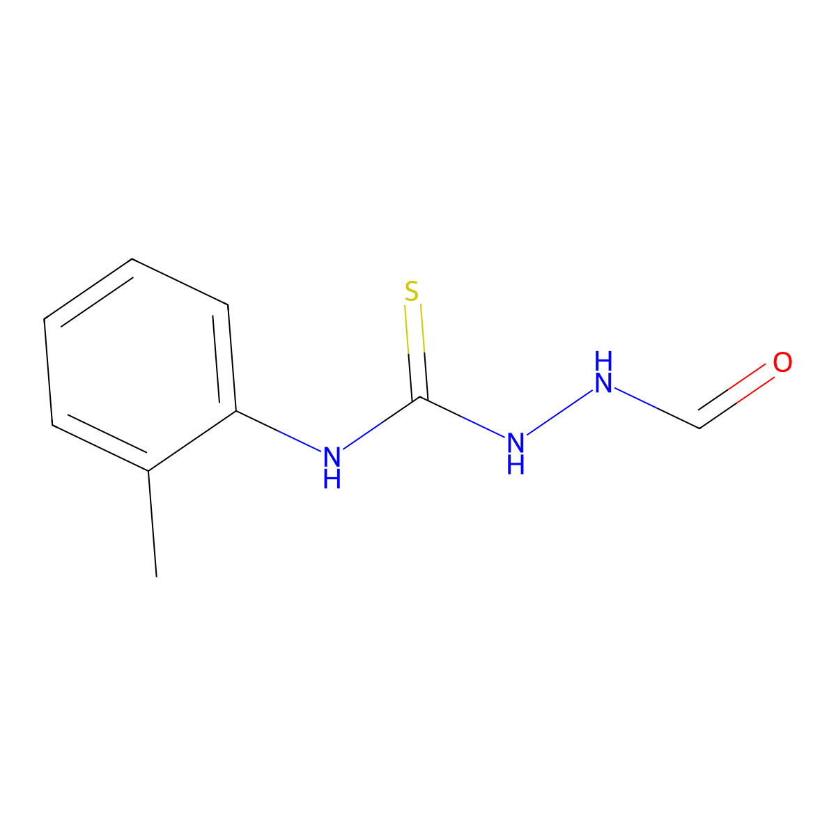 2-formyl-N-(2-methylphenyl)hydrazinecarbothioamide molecular structure, CAS 667437-71-0