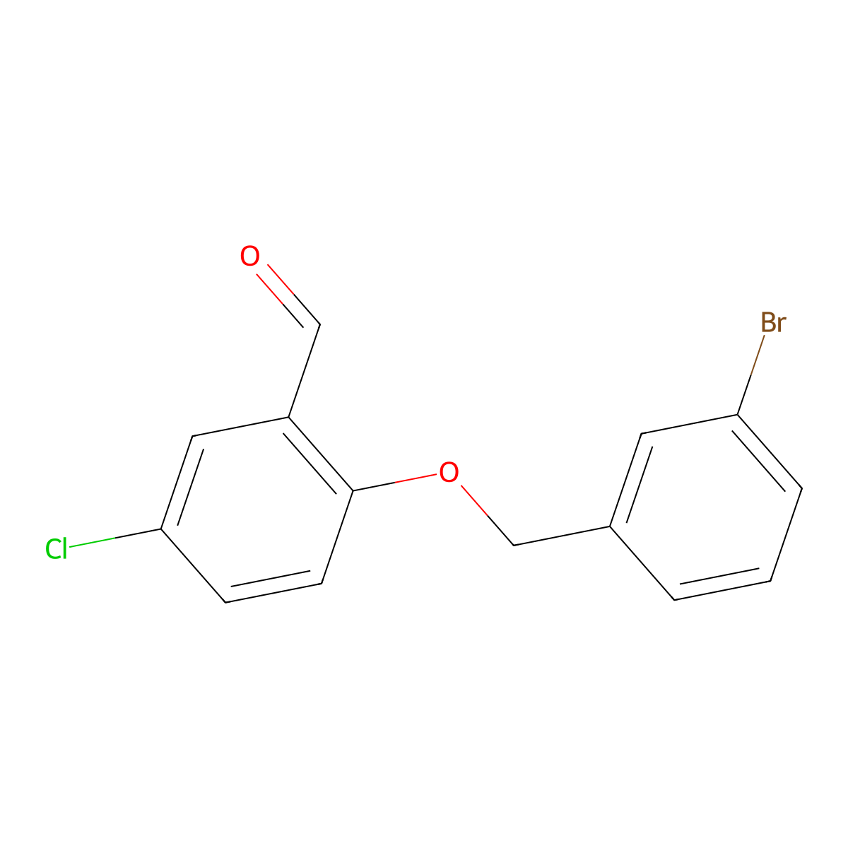 2-[(3-Bromobenzyl)oxy]-5-chlorobenzaldehyde molecular structure, CAS 667437-87-8