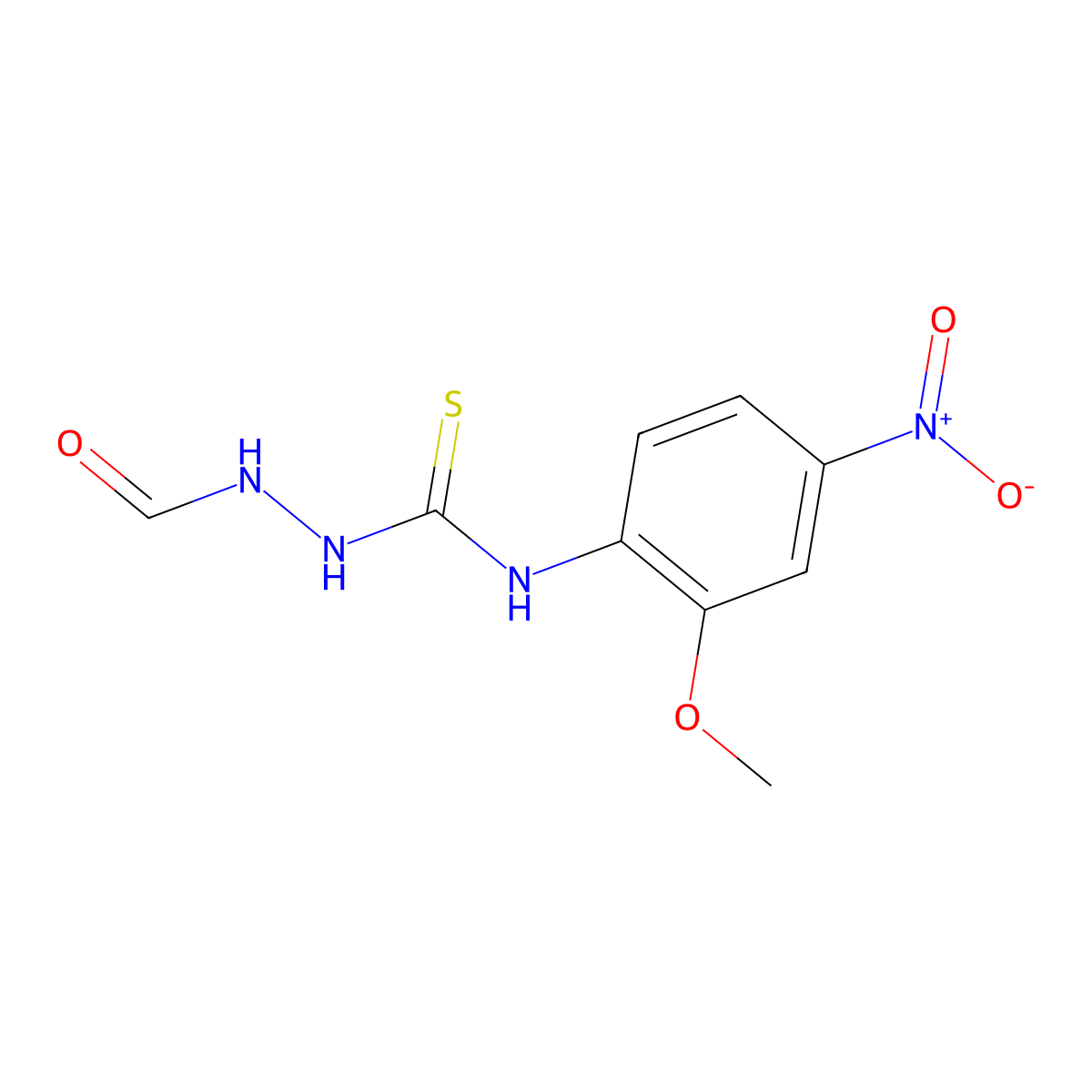 2-formyl-N-(2-methoxy-4-nitrophenyl)hydrazinecarbothioamide molecular structure, CAS 667437-88-9