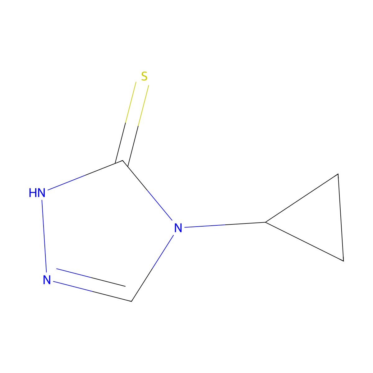 4-cyclopropyl-4H-1,2,4-triazole-3-thiol molecular structure, CAS 667437-96-9