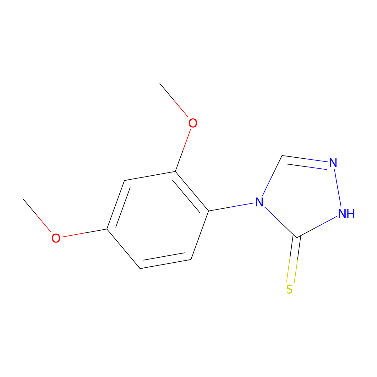4-(2,4-dimethoxyphenyl)-4H-1,2,4-triazole-3-thiol molecular structure, CAS 667437-97-0