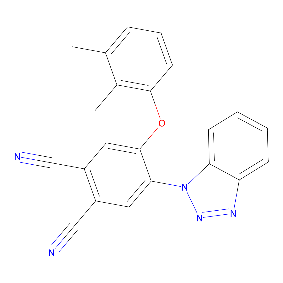 4-(1H-1,2,3-benzotriazol-1-yl)-5-(2,3-dimethylphenoxy)phthalonitrile molecular structure, CAS 667439-16-9