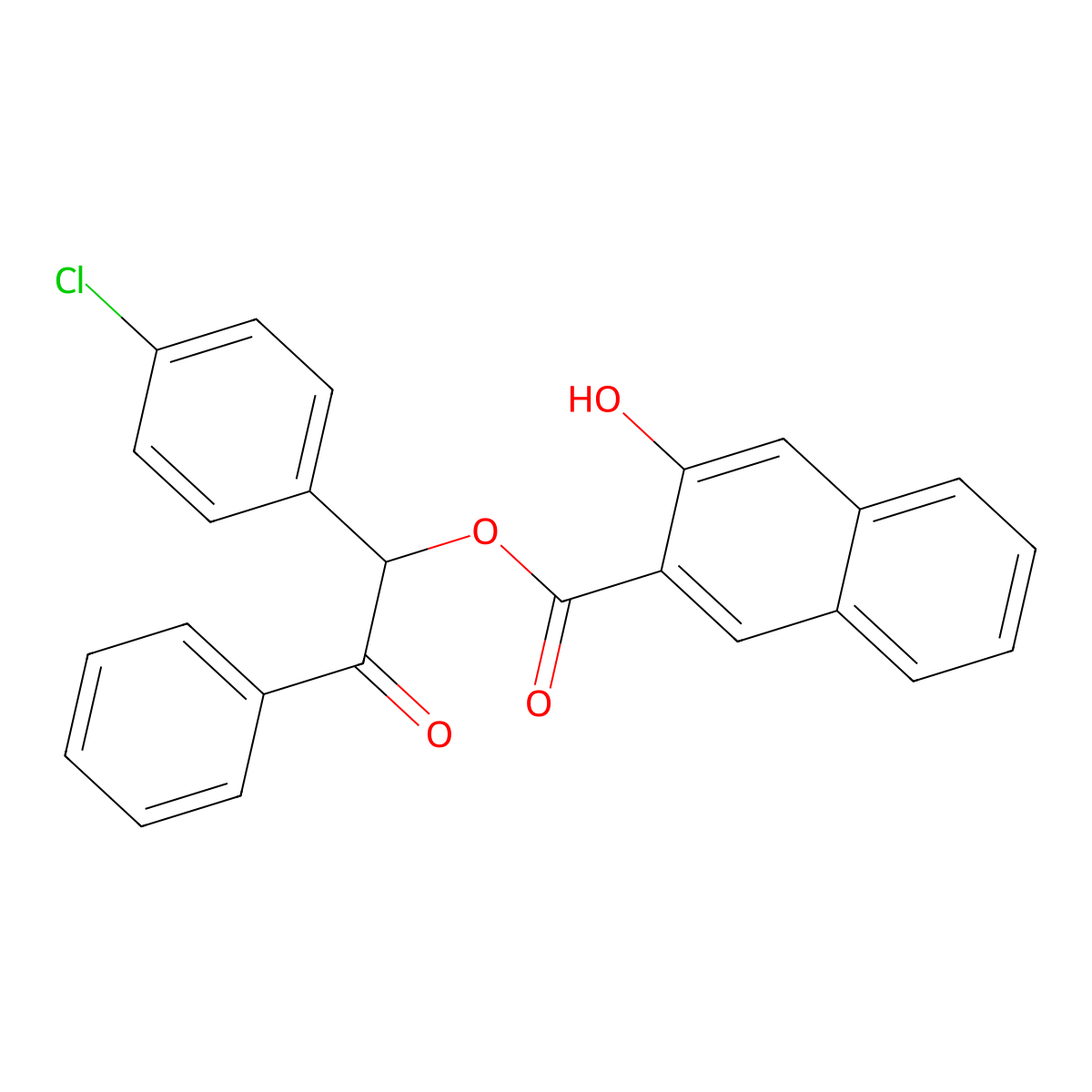 1-(4-Chlorophenyl)-2-oxo-2-phenylethyl 3-hydroxy-2-naphthoate molecular structure, CAS 667439-28-3