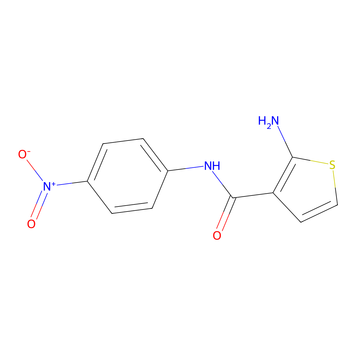 2-amino-N-(4-nitrophenyl)thiophene-3-carboxamide molecular structure, CAS 667442-44-6