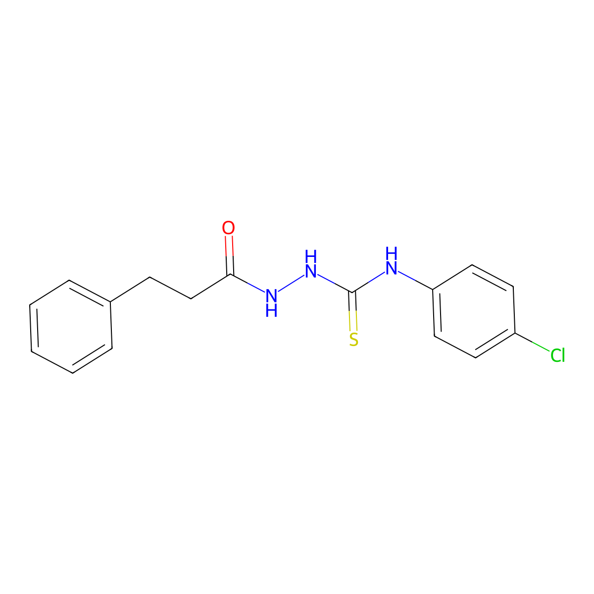 1-(4-Chlorophenyl)-3-(3-phenylpropanoylamino)thiourea molecular structure, CAS 667442-95-7