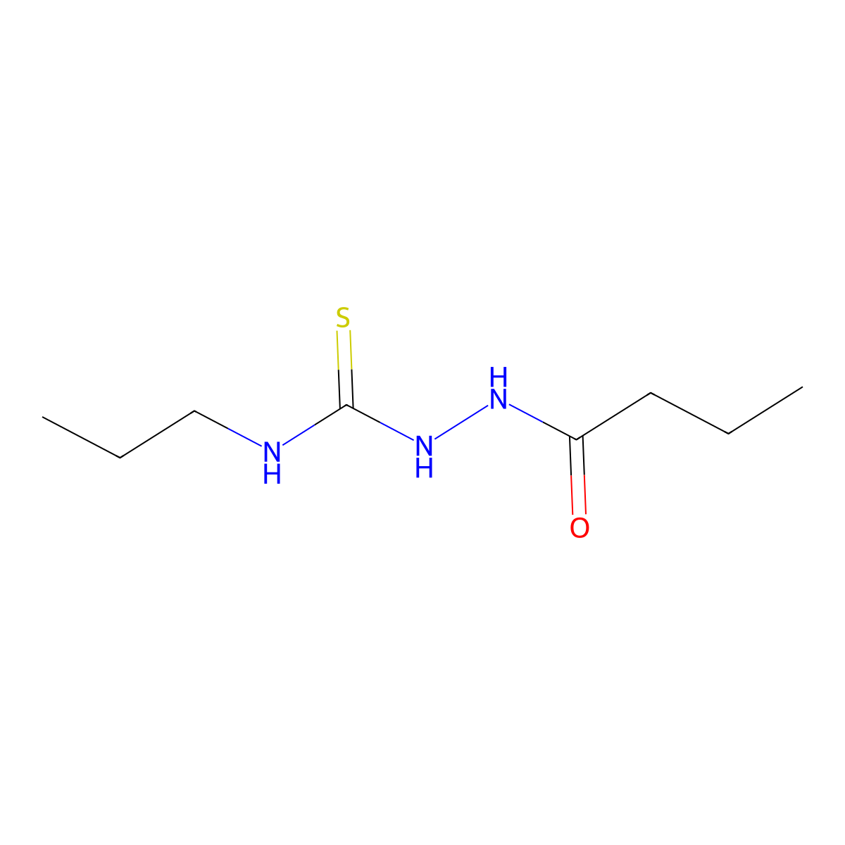 2-butanoyl-N-propylhydrazinecarbothioamide molecular structure, CAS 667444-46-4