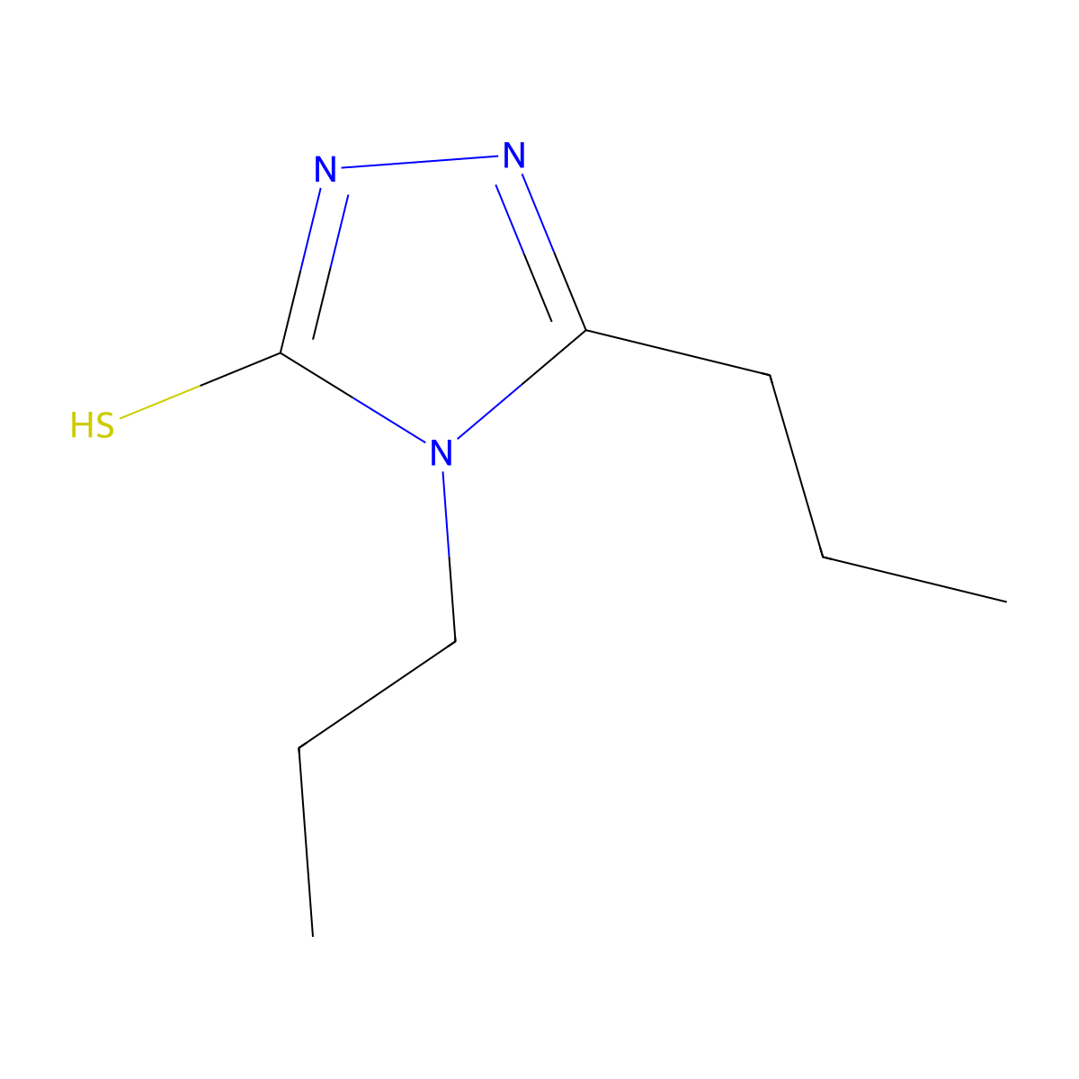 4,5-dipropyl-4H-1,2,4-triazole-3-thiol molecular structure, CAS 667444-91-9