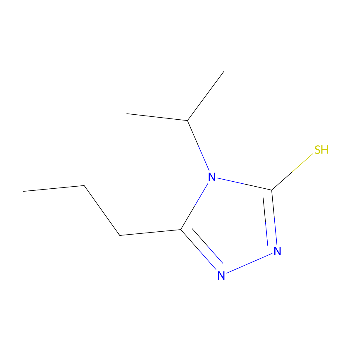 4-(propan-2-yl)-5-propyl-4H-1,2,4-triazole-3-thiol molecular structure, CAS 667444-93-1