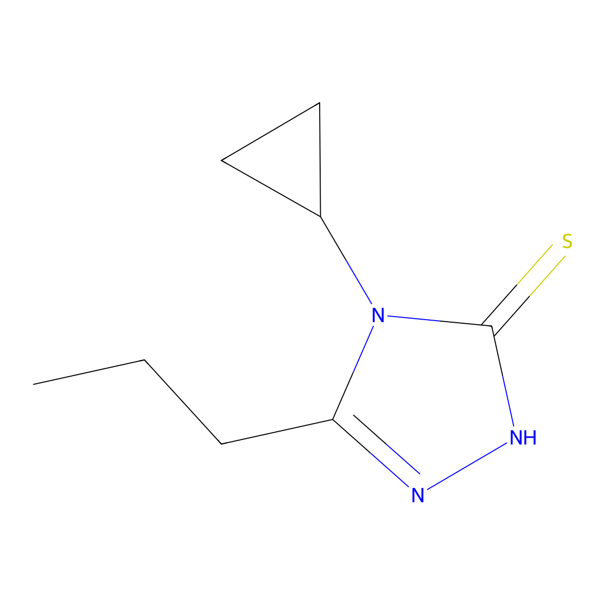 4-cyclopropyl-5-propyl-4H-1,2,4-triazole-3-thiol molecular structure, CAS 667444-95-3