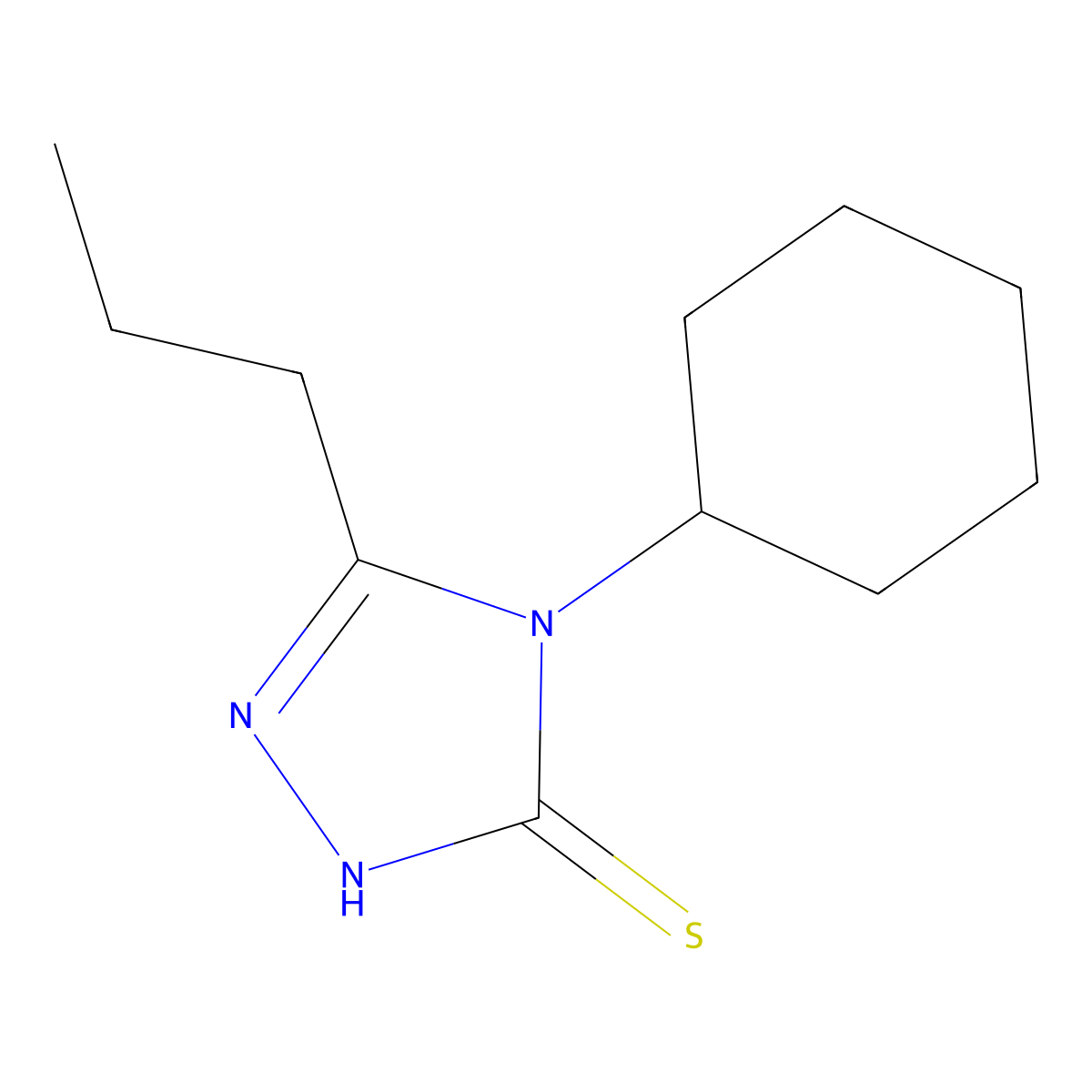 4-cyclohexyl-5-propyl-4H-1,2,4-triazole-3-thiol molecular structure, CAS 667444-98-6