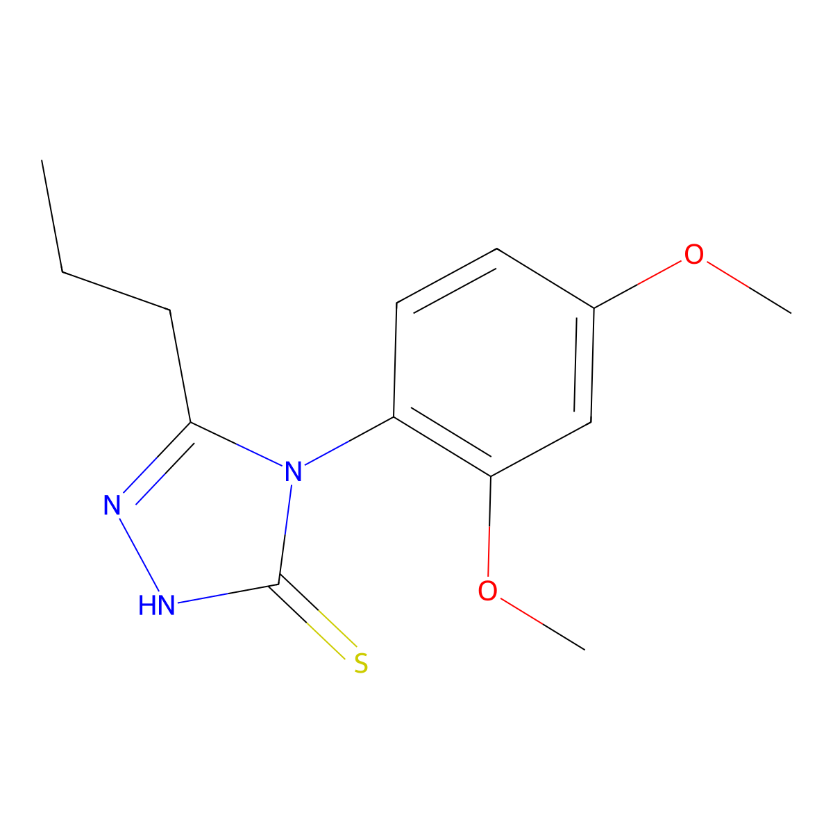 4-(2,4-Dimethoxyphenyl)-5-propyl-1,2,4-triazole-3-thiol molecular structure, CAS 667445-18-3