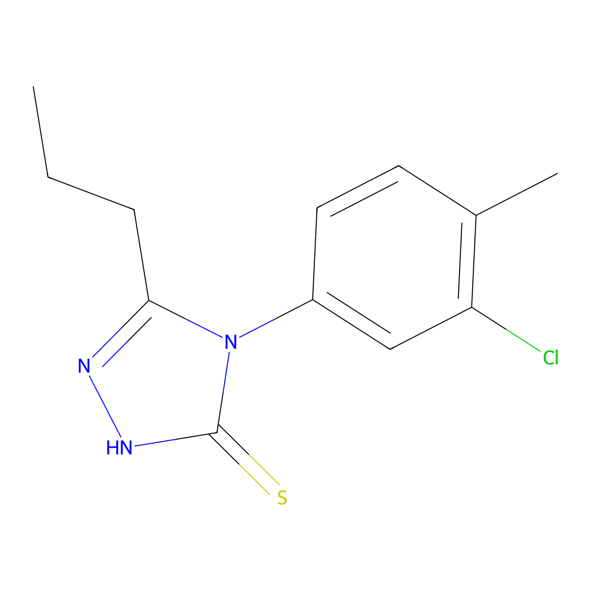 4-(3-Chloro-4-methylphenyl)-5-propyl-1,2,4-triazole-3-thiol molecular structure, CAS 667445-21-8