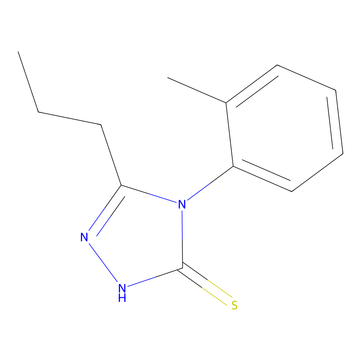 4-(2-Methylphenyl)-5-propyl-1,2,4-triazole-3-thiol molecular structure, CAS 667445-26-3