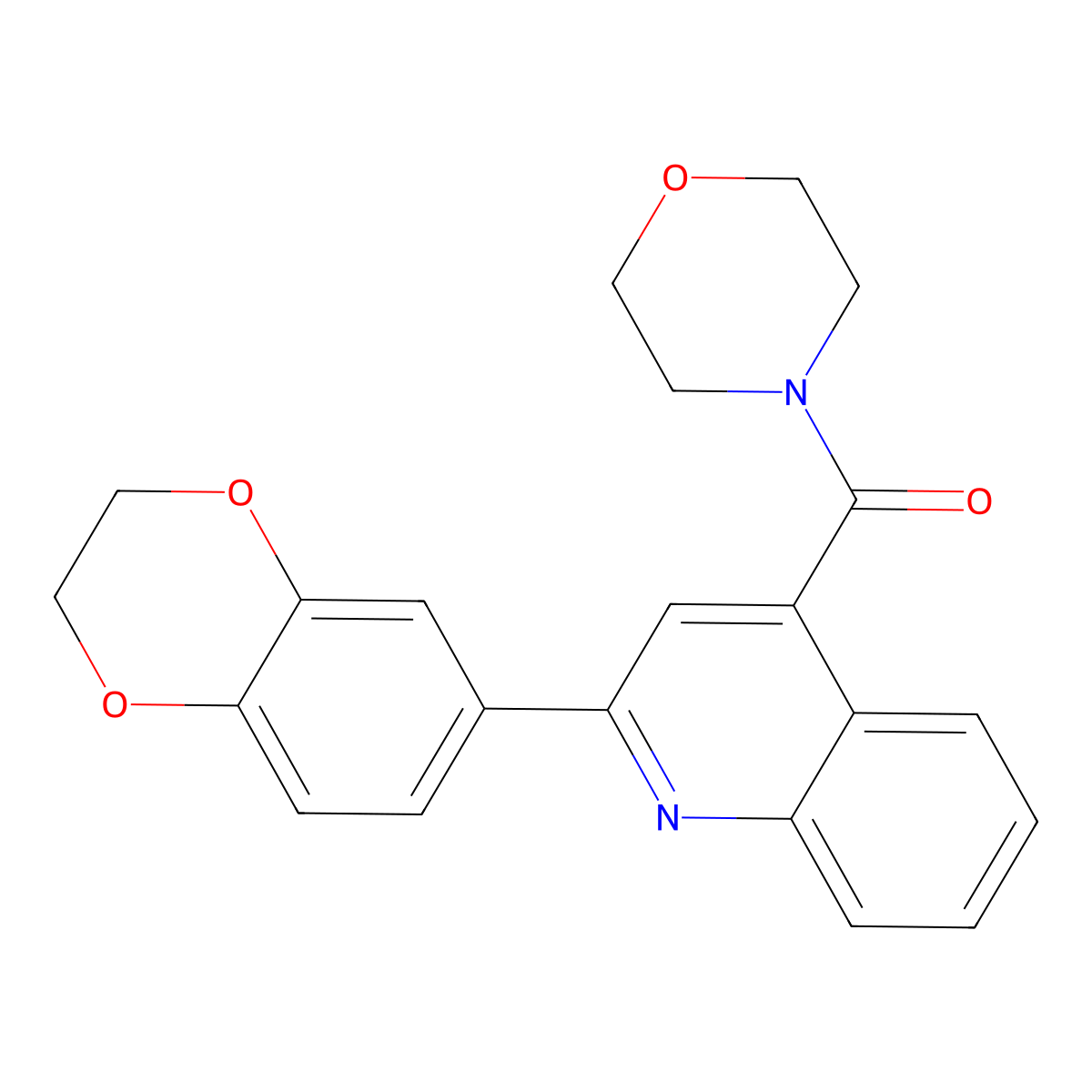 [2-(2,3-Dihydro-1,4-benzodioxin-6-yl)quinolin-4-yl](morpholin-4-yl)methanone molecular structure, CAS 667445-72-9