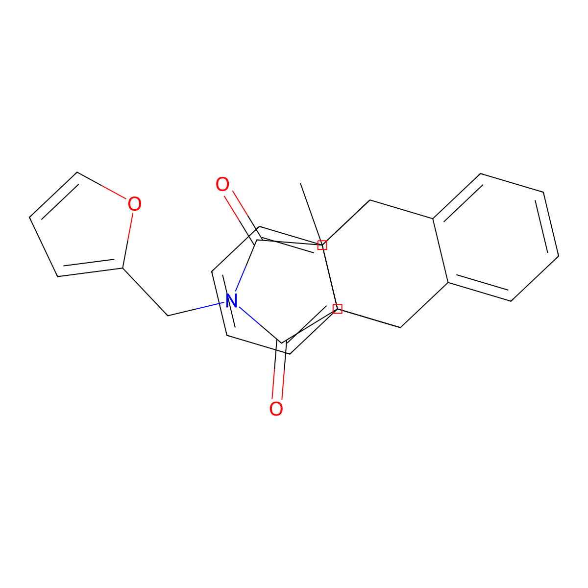 17-(Furan-2-ylmethyl)-15-methyl-17-azapentacyclo[6.6.5.0~2,7~.0~9,14~.0~15,19~]nonadeca-2,4,6,9,11,13-hexaene-16,18-dione (non-preferred name) molecular structure, CAS 667446-40-4