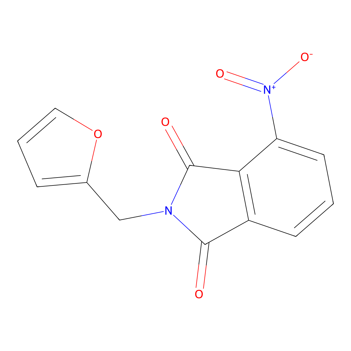 2-(2-Furylmethyl)-4-nitro-1H-isoindole-1,3(2H)-dione molecular structure, CAS 667446-41-5