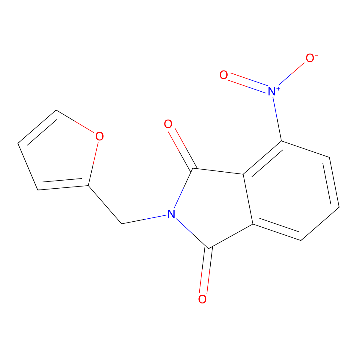2-(2-Furylmethyl)-4-nitro-1H-isoindole-1,3(2H)-dione molecular structure, CAS 667446-41-5
