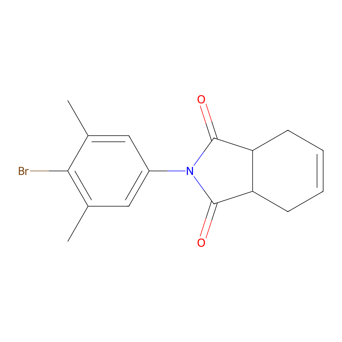 2-(4-Bromo-3,5-dimethylphenyl)-3a,4,7,7a-tetrahydroisoindole-1,3-dione molecular structure, CAS 667446-46-0