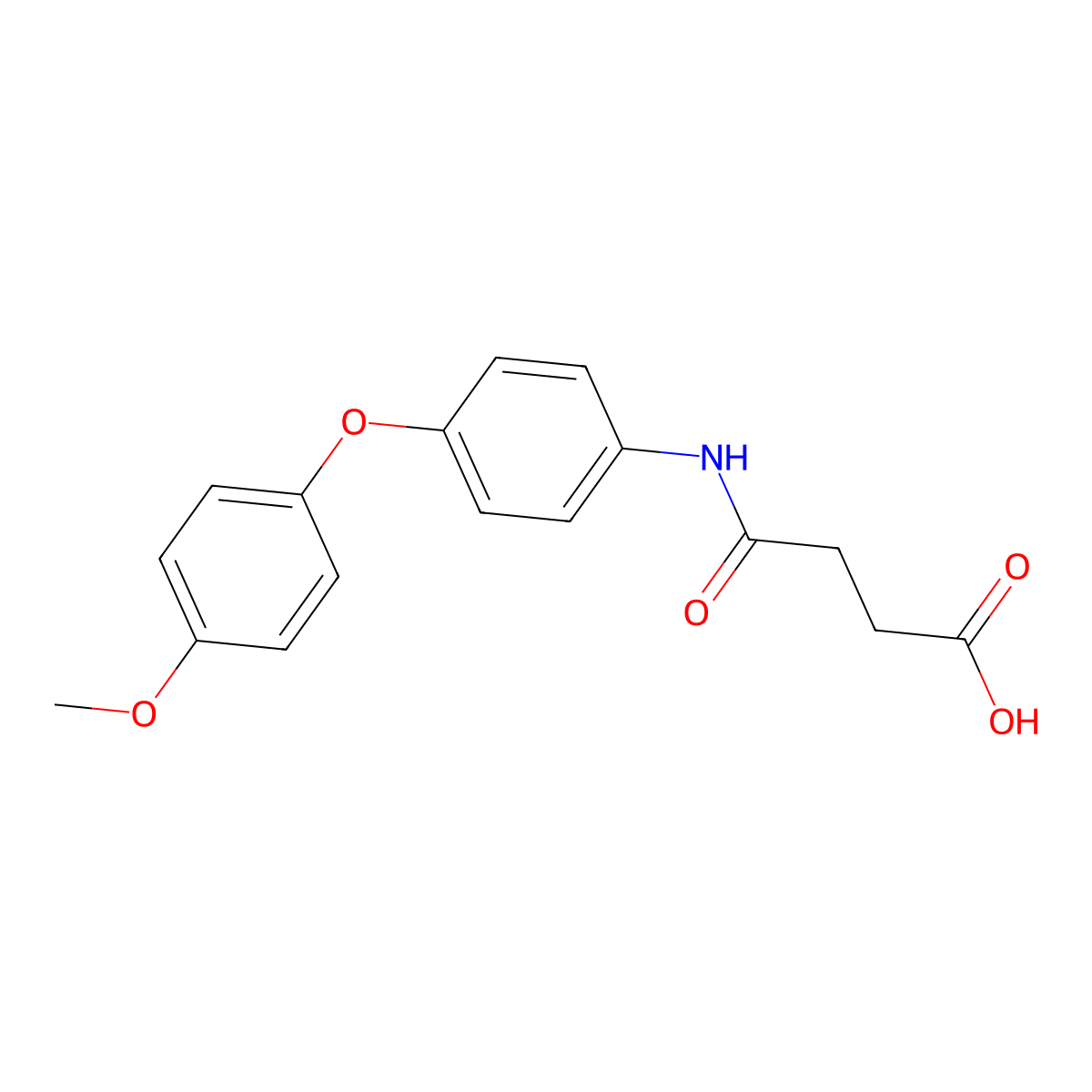 4-[4-(4-Methoxyphenoxy)anilino]-4-oxobutanoic acid molecular structure, CAS 667446-77-7