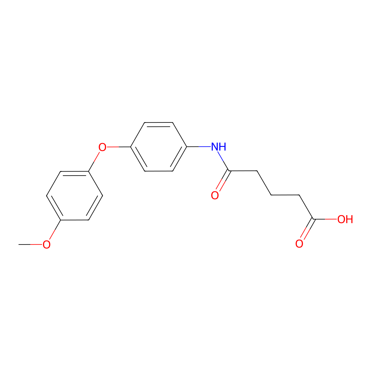 5-[4-(4-Methoxyphenoxy)anilino]-5-oxopentanoic acid molecular structure, CAS 667446-79-9