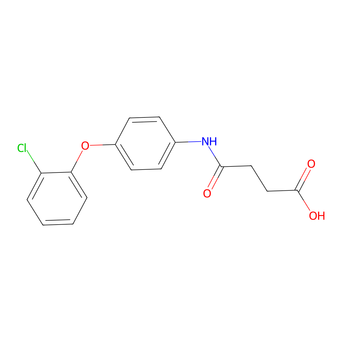 4-((4-(2-Chlorophenoxy)phenyl)amino)-4-oxobutanoic acid molecular structure, CAS 667446-82-4