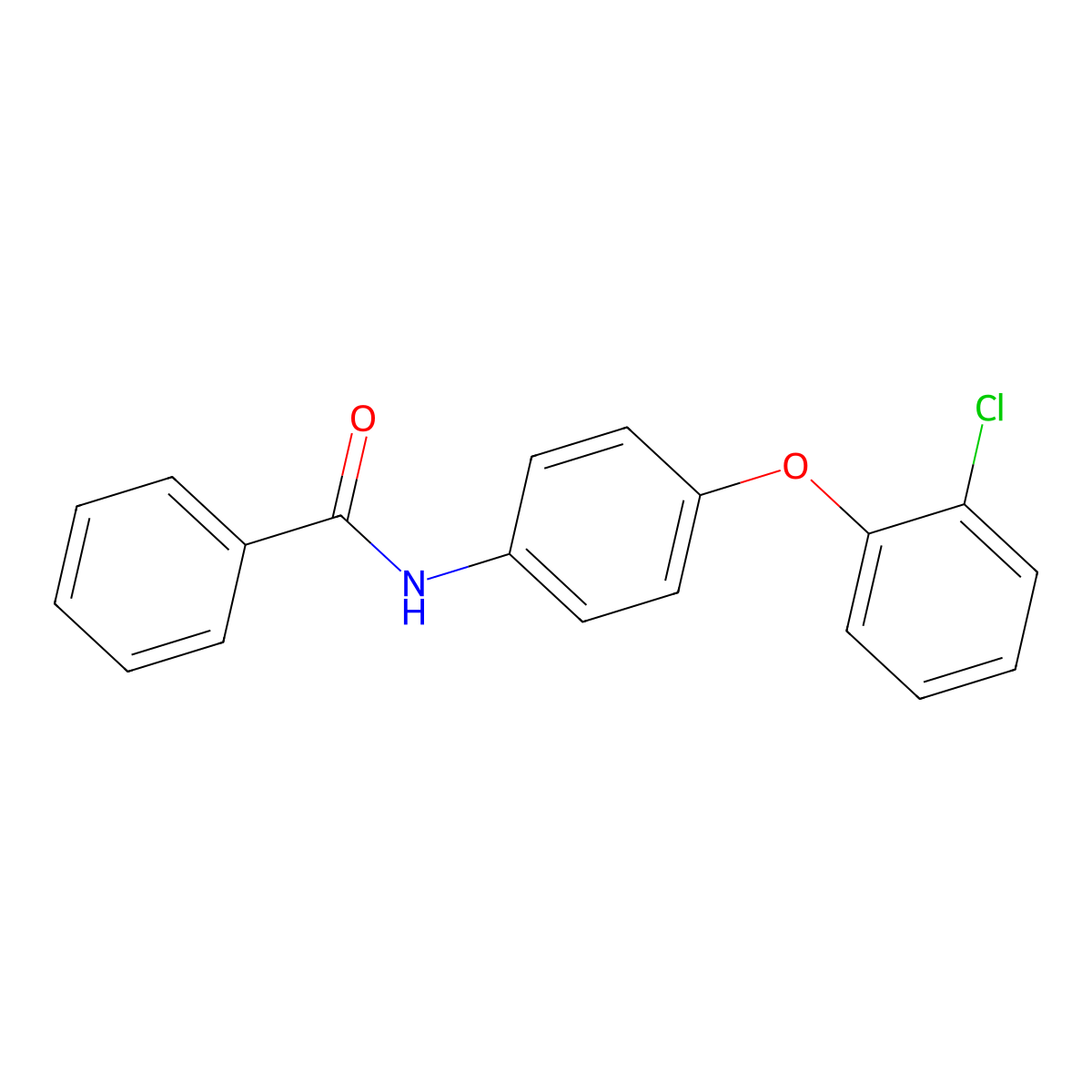 N-[4-(2-chlorophenoxy)phenyl]benzamide molecular structure, CAS 667446-83-5