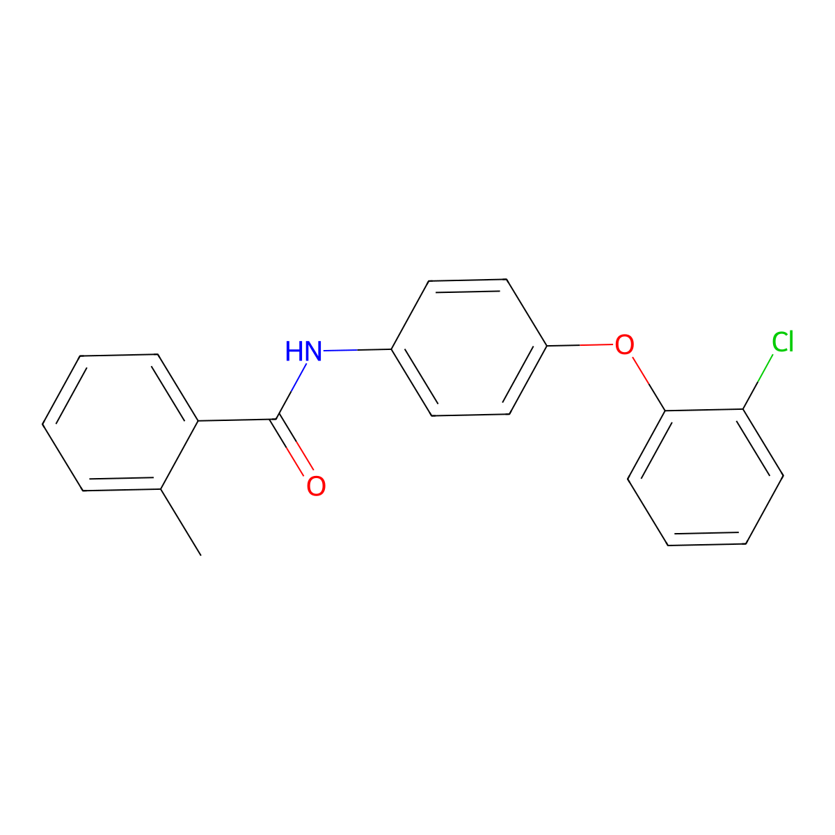 N-[4-(2-chlorophenoxy)phenyl]-2-methylbenzamide molecular structure, CAS 667446-84-6