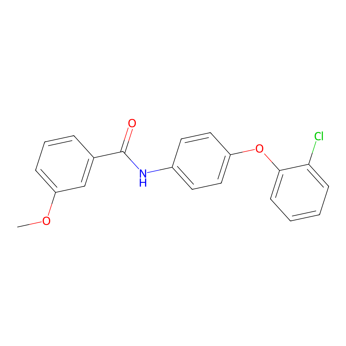 N-[4-(2-chlorophenoxy)phenyl]-3-methoxybenzamide molecular structure, CAS 667446-85-7