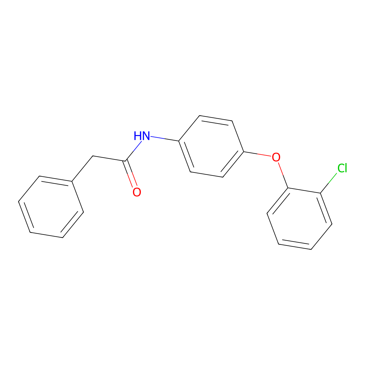 N-[4-(2-chlorophenoxy)phenyl]-2-phenylacetamide molecular structure, CAS 667446-86-8