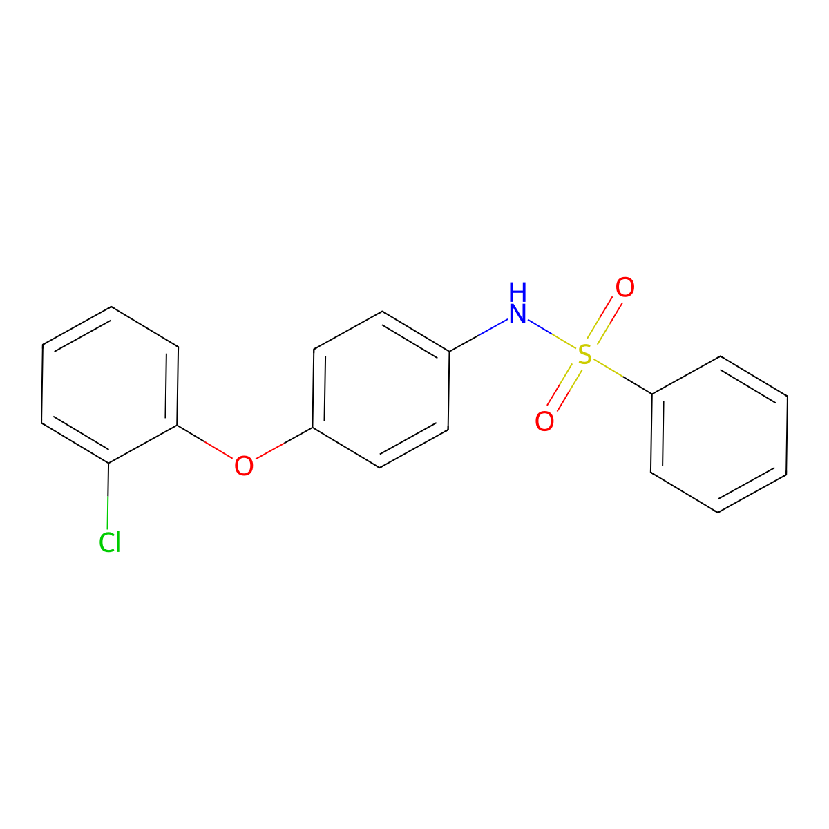 N-[4-(2-chlorophenoxy)phenyl]benzenesulfonamide molecular structure, CAS 667446-87-9