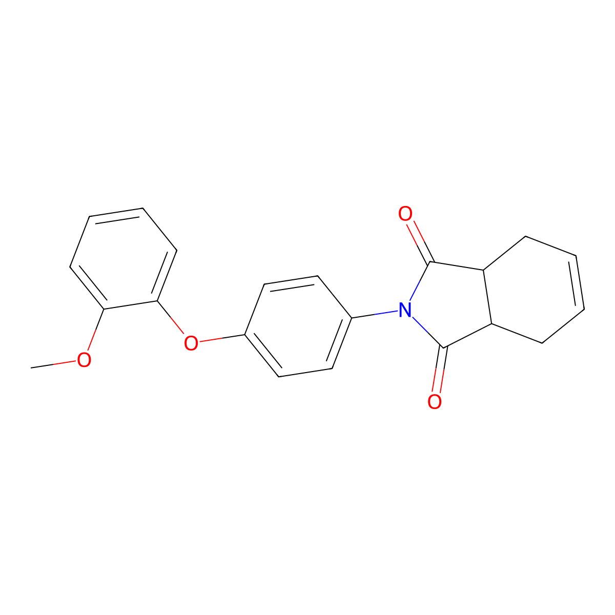 2-[4-(2-Methoxyphenoxy)phenyl]-3a,4,7,7a-tetrahydroisoindole-1,3-dione molecular structure, CAS 667446-90-4