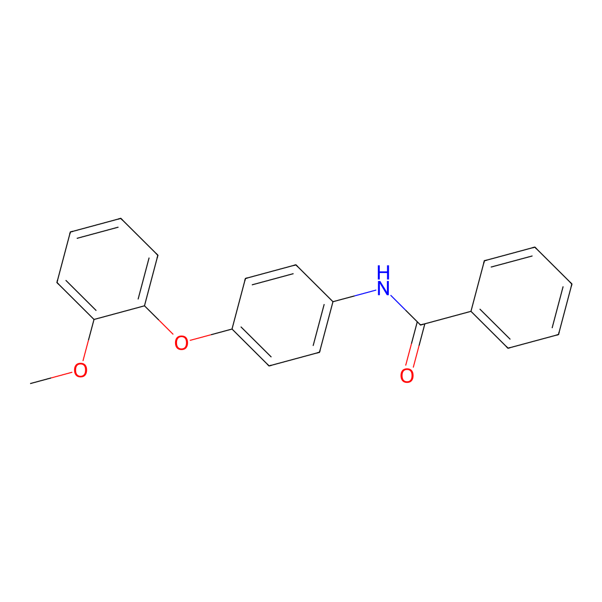 N-[4-(2-methoxyphenoxy)phenyl]benzamide molecular structure, CAS 667446-91-5
