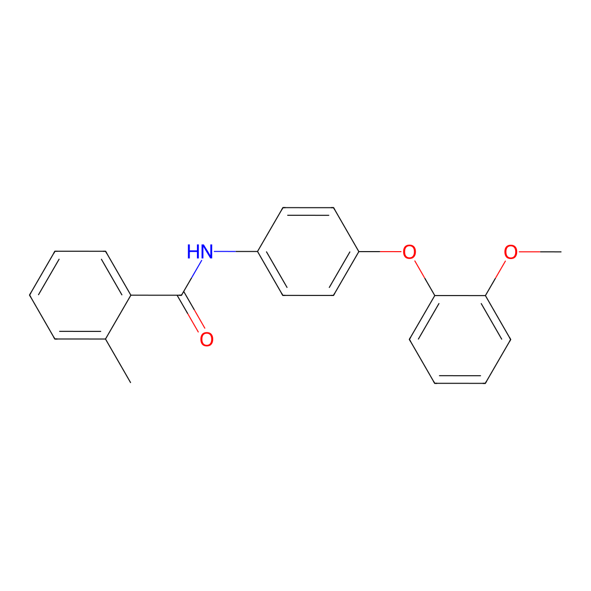 N-[4-(2-methoxyphenoxy)phenyl]-2-methylbenzamide molecular structure, CAS 667446-92-6