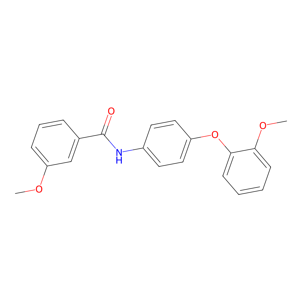 3-methoxy-N-[4-(2-methoxyphenoxy)phenyl]benzamide molecular structure, CAS 667446-94-8
