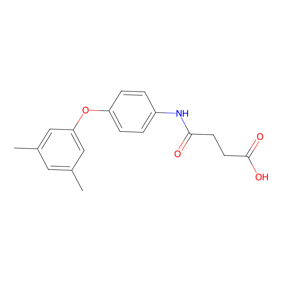 4-[4-(3,5-Dimethylphenoxy)anilino]-4-oxobutanoic acid molecular structure, CAS 667446-96-0