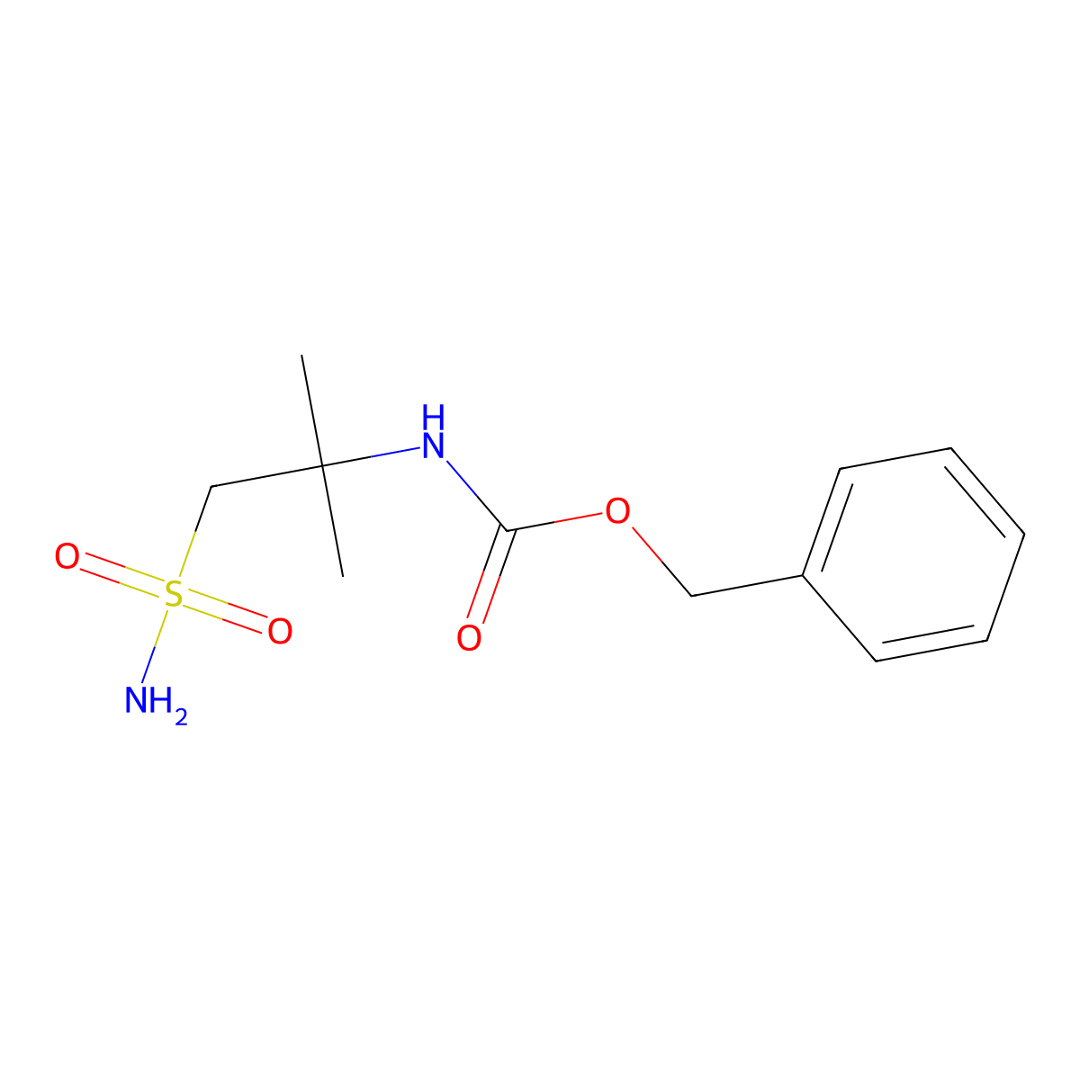 2-(Benzyloxycarbonylamino)-2-methylpropane-1-sulfonamide molecular structure, CAS 667452-42-8