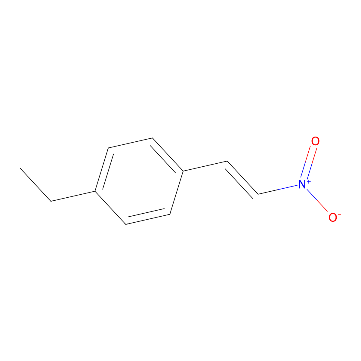 1-ethyl-4-[(E)-2-nitroethenyl]benzene molecular structure, CAS 667452-47-3