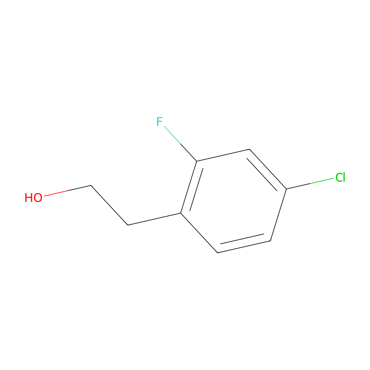 2-(4-Chloro-2-fluorophenyl)ethanol molecular structure, CAS 667461-51-0