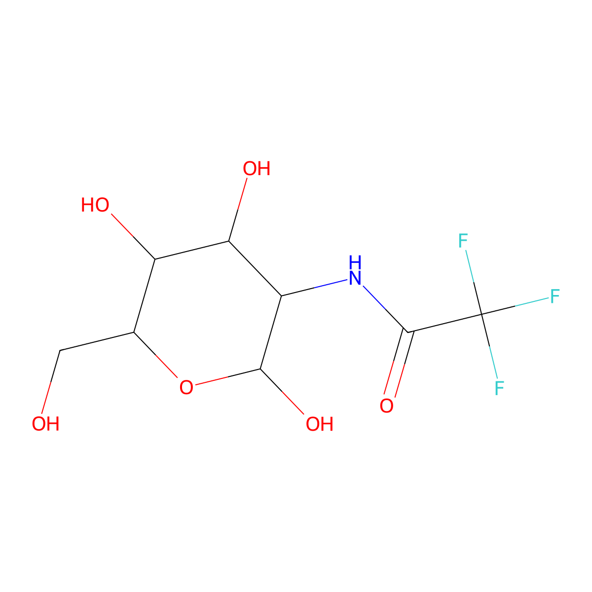 2-Deoxy-2-trifluoroacetamido-d-glucose molecular structure, CAS 667462-08-0