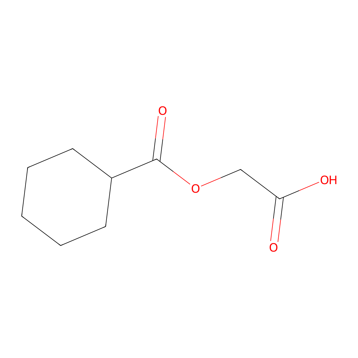 2-((Cyclohexanecarbonyl)oxy)acetic acid molecular structure, CAS 667465-00-1