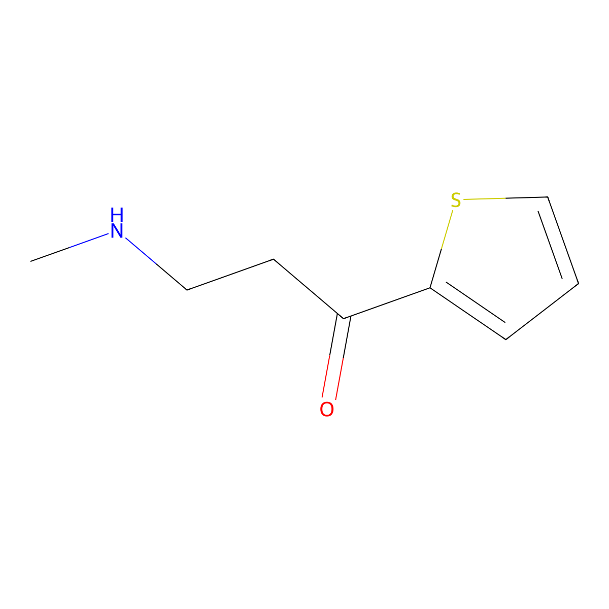 3-(Methylamino)-1-(thiophen-2-yl)propan-1-one molecular structure, CAS 667465-15-8