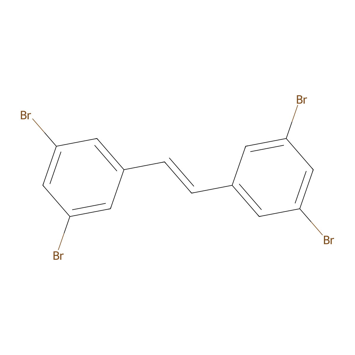 1,3-Dibromo-5-[2-(3,5-dibromophenyl)ethenyl]benzene molecular structure, CAS 667467-09-6