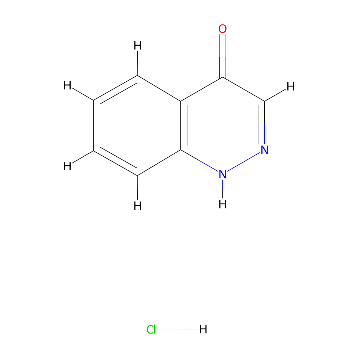 Cinnolin-4-ol hydrochloride molecular structure, CAS 667467-64-3