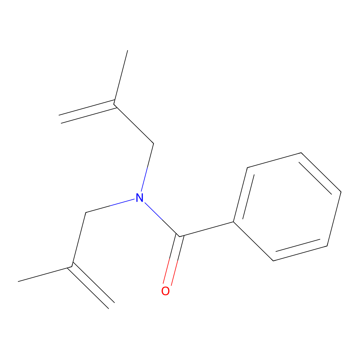 n,n-Bis(2-methylprop-2-en-1-yl)benzamide molecular structure, CAS 66747-21-5