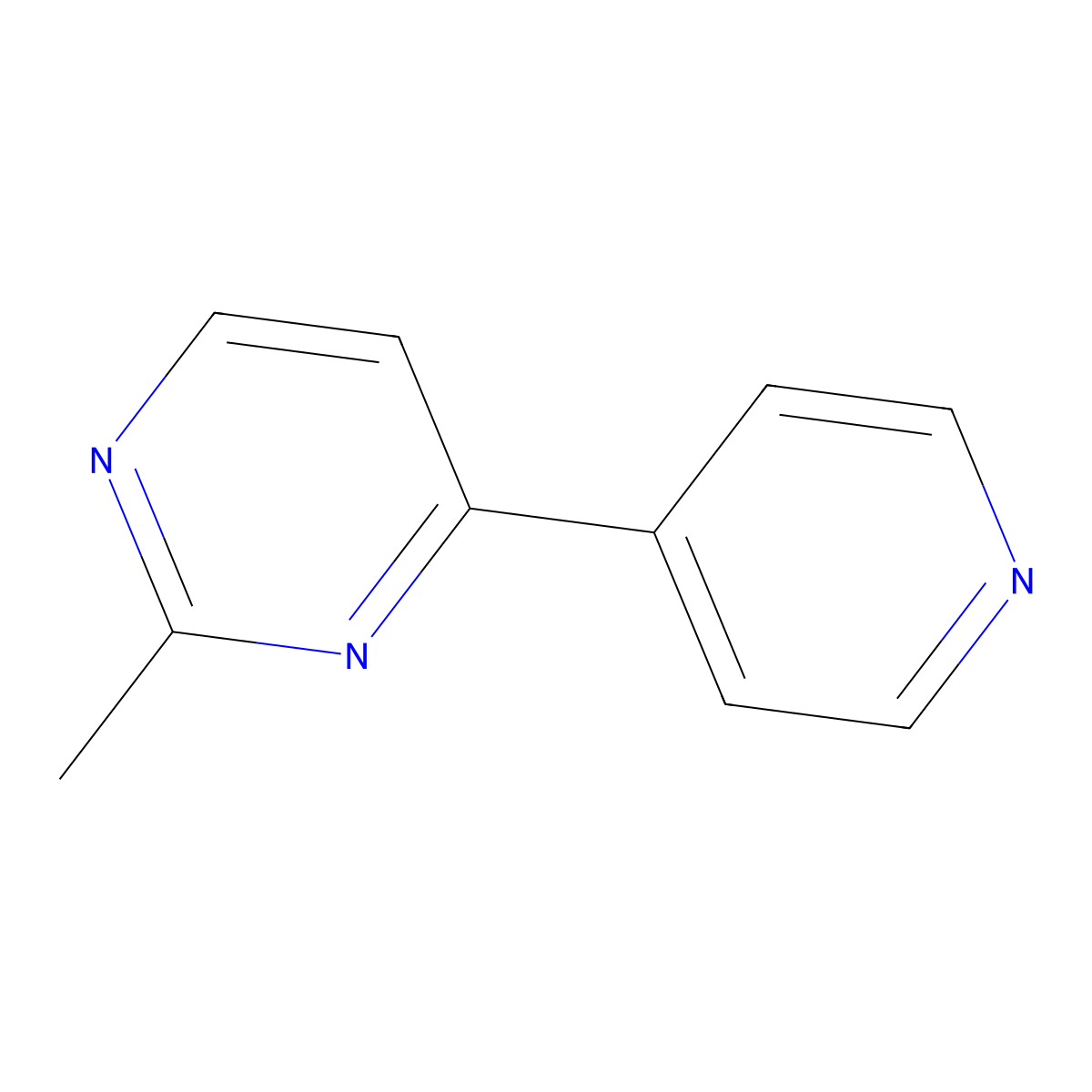 2-Methyl-4-(pyridin-4-yl)pyrimidine molecular structure, CAS 66748-53-6