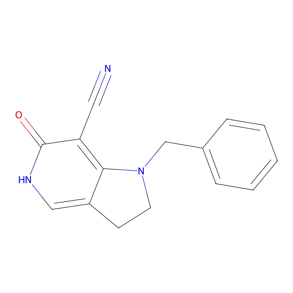 1-Benzyl-6-hydroxy-7-cyano-5-azaindolin molecular structure, CAS 66751-31-3