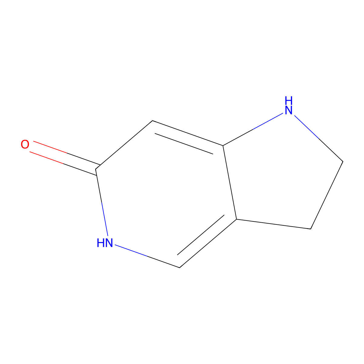 1,2,3,5-Tetrahydro-6H-pyrrolo(3,2-c)pyridin-6-one molecular structure, CAS 66751-33-5